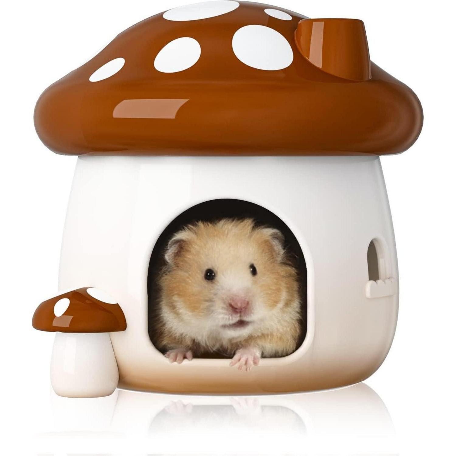 LuxusKollektion Nagerhaus Hamsterversteck Keramik pilzförmiges Haus Zwerghamster Rennmäuse