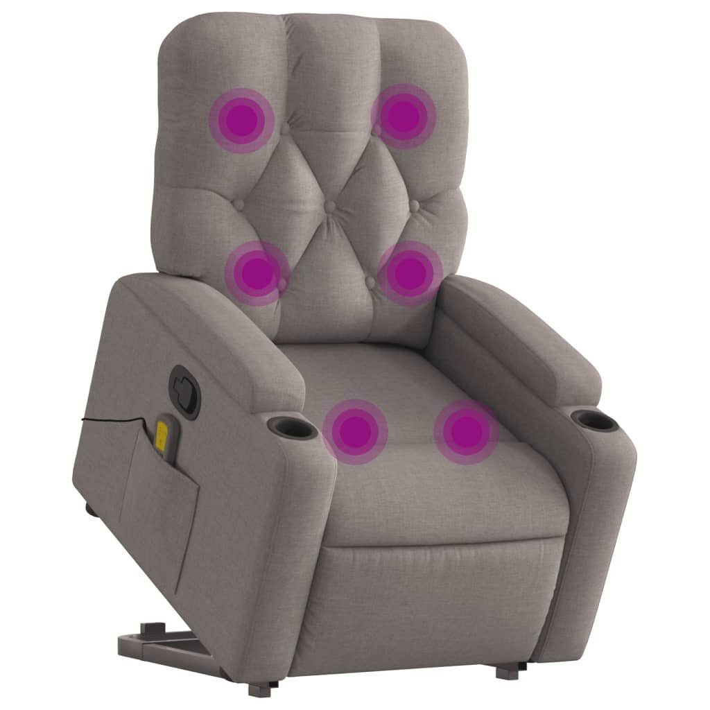 vidaXL Sessel Massagesessel mit Aufstehhilfe Taupe günstig online kaufen