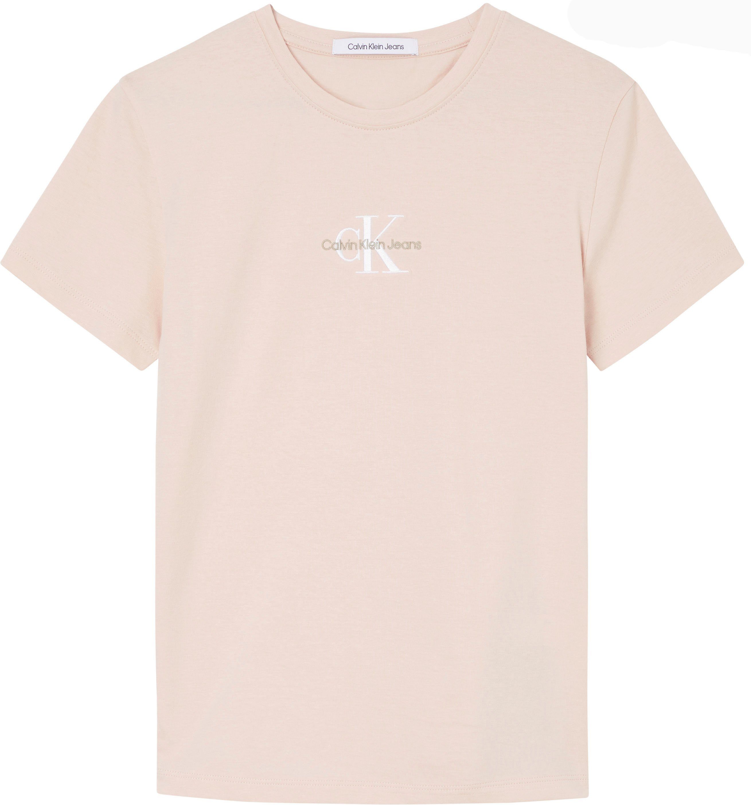 Calvin Klein Jeans Plus Kurzarmshirt mit Calvin Klein Jeans Logo auf der Brust Pink Blush (hellrosa) | T-Shirts