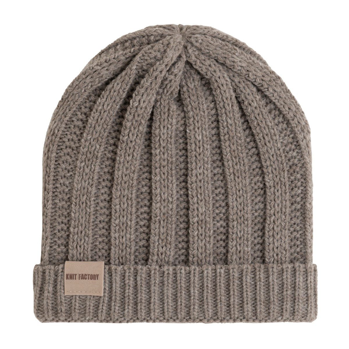 Knit Factory Strickmütze Nica Mütze Marron One Size Gestreift (Set, 1-St., Spar-Set) mütze damen jungen herren set winter herbst beanie Strick sale warm
