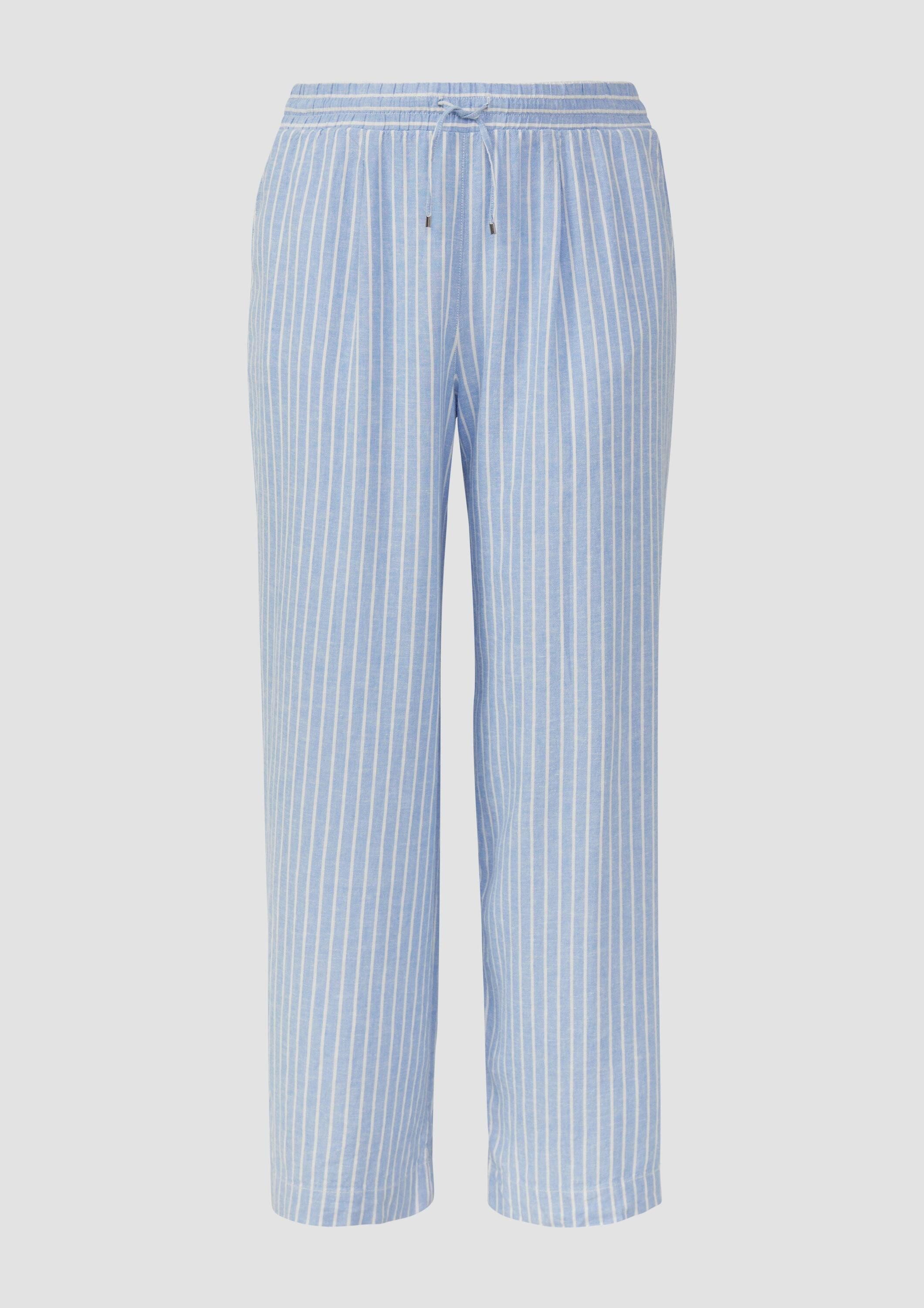 s.Oliver Chinos Hose Wide-Leg-Hose aus Leinemix