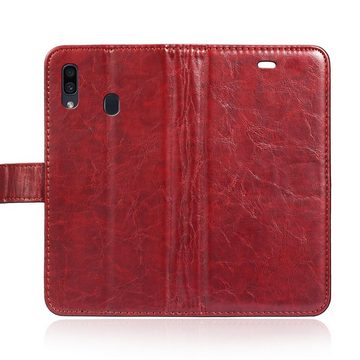 Numerva Smartphone-Hülle Bookstyle Wallet für Samsung Galaxy A30, Handy Tasche Schutz Hülle Etui Flip Cover