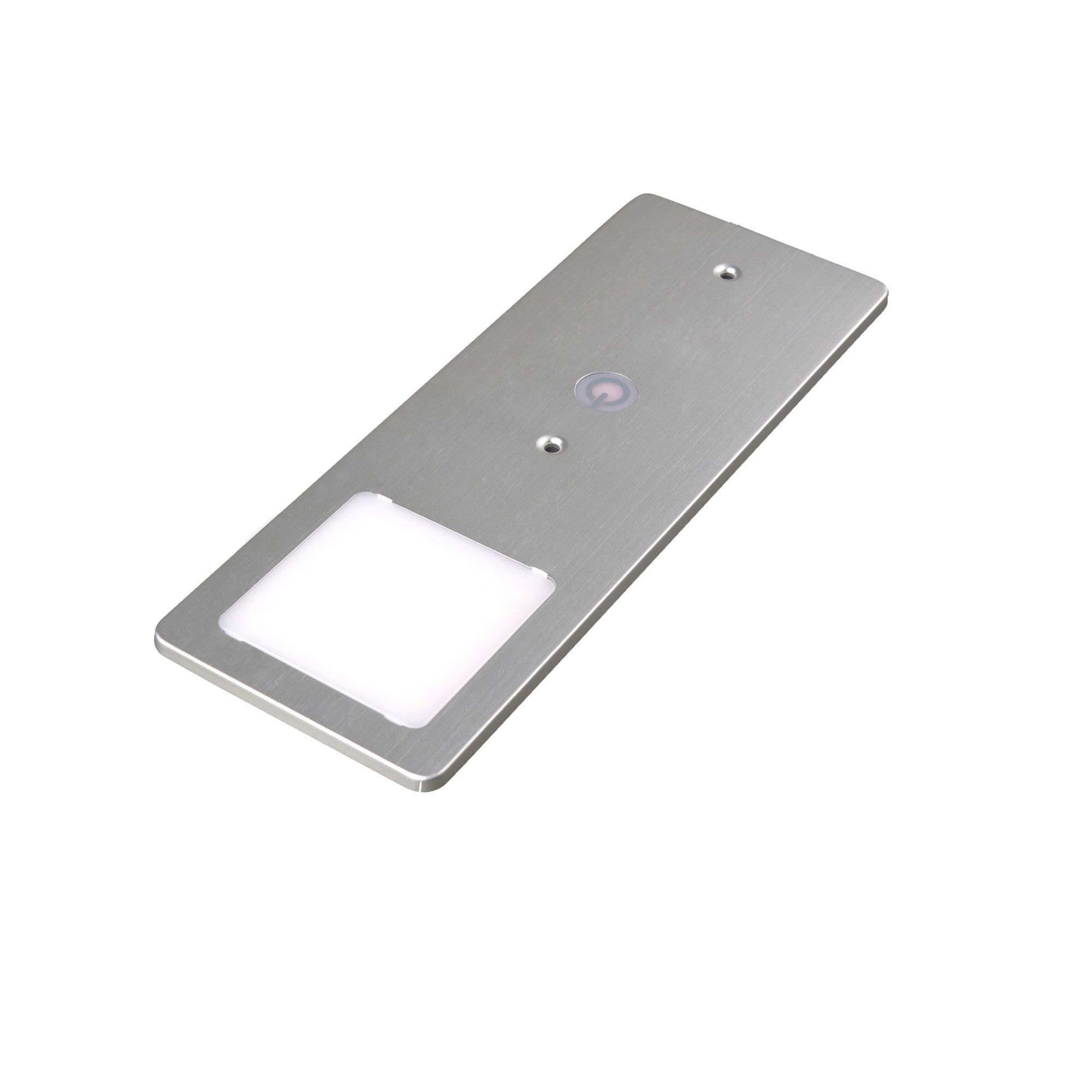 kalb LED Unterbauleuchte Silber 5W - sehr flache Küchenleuchte mit Touch-Dimmfunktion, 1er Set warmweiß, warmweiss