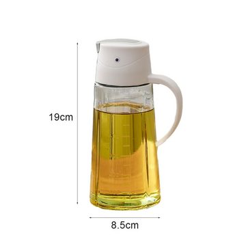 Lubgitsr Ölspender 2er-Pack Ölbehälter aus Glas,Olivenöl-Spenderflasche mit automatischem