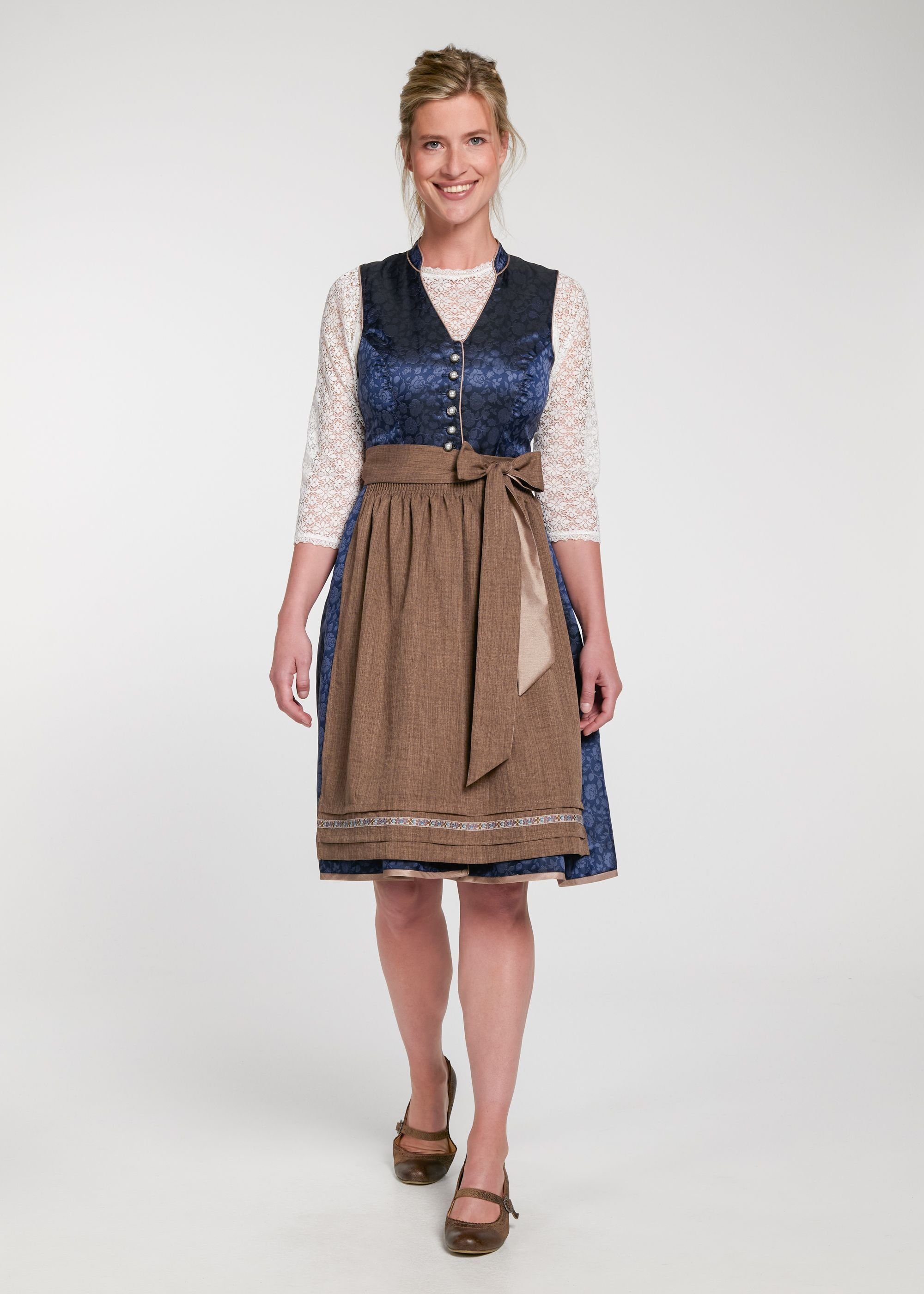 Wensky Dirndl Werny Dirndl & midi Spieth d,blau/braun