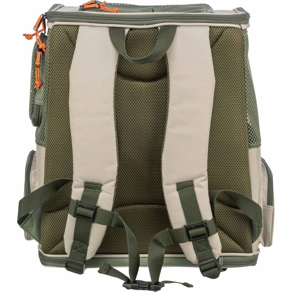 TRIXIE Tiertransporttasche Hunderucksack Rocco mit ausklappbarer Liegefläche - beige/olivgrün - 4