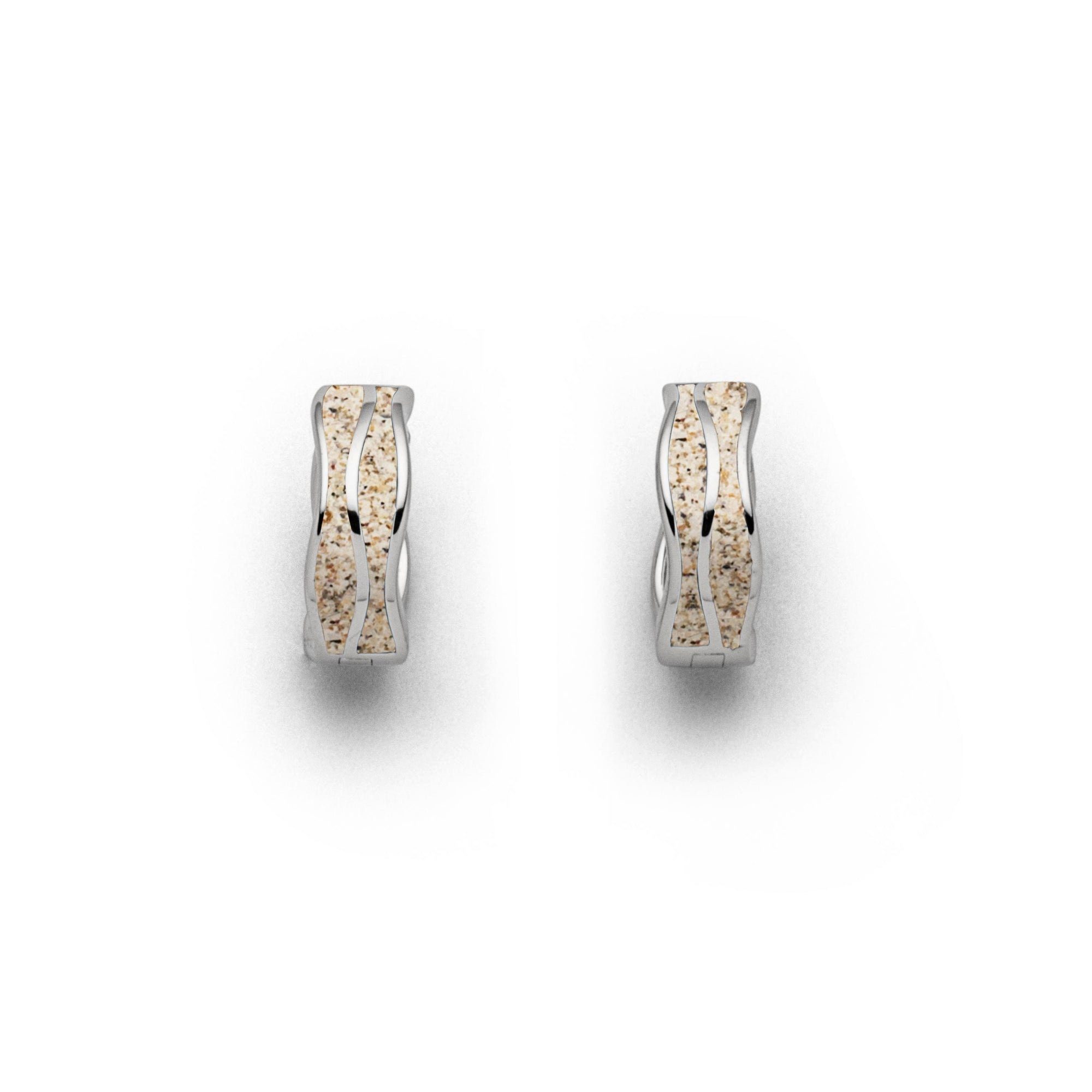 DUR Ohrring-Set DUR Schmuck: Ohrring, Creole "Welle" mit Strandsand O5335