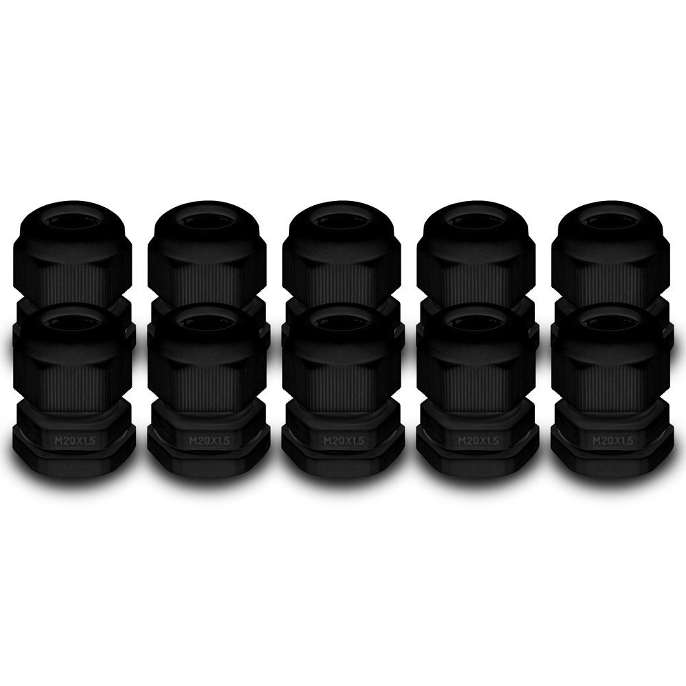 ARLI Kabeldurchfuhr Kabelverschraubung IP68 grau M12 M16 M20 M25 -, 40-tlg., 40er Set