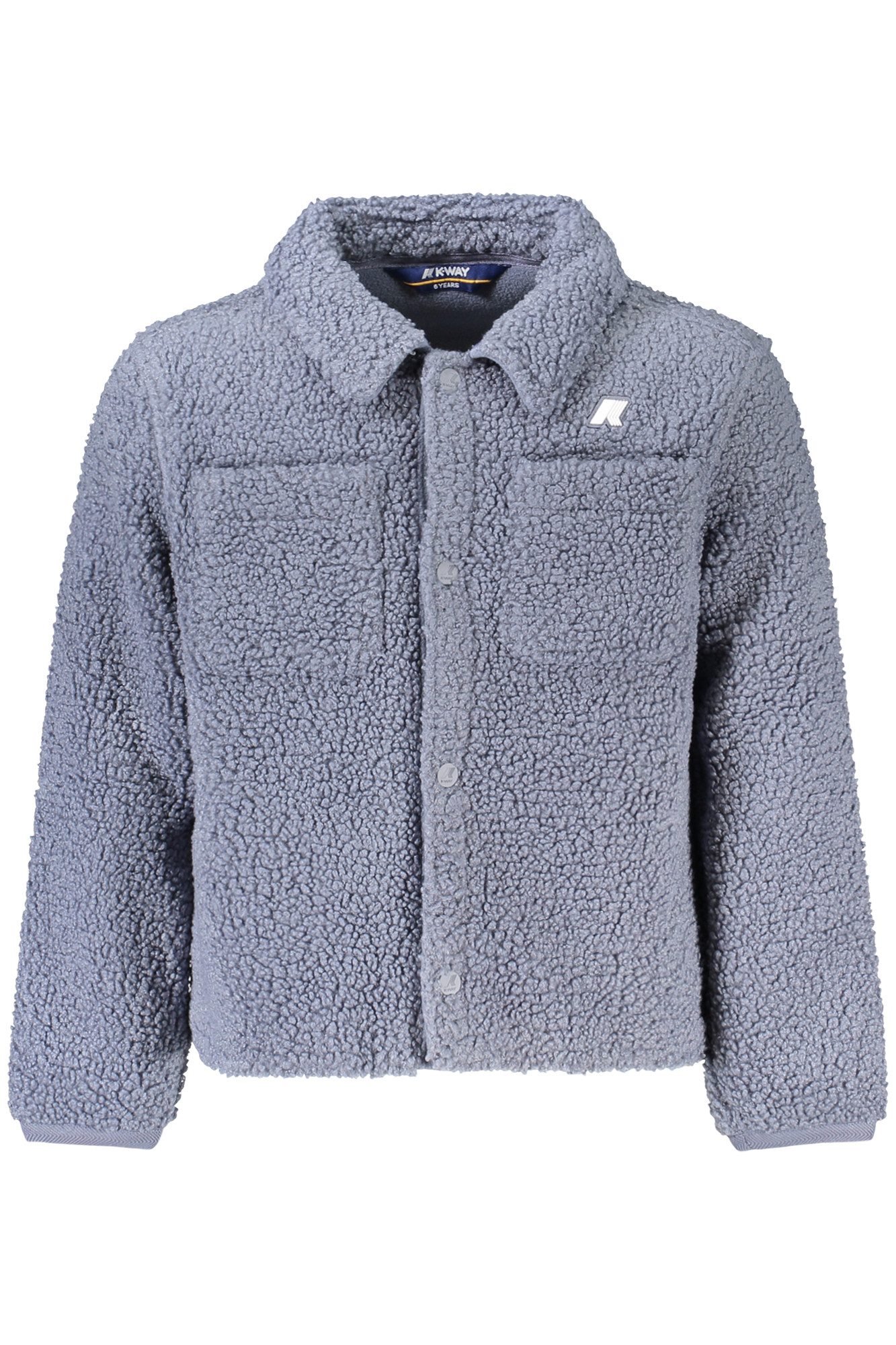 K-Way Outdoorjacke Blaue Herren-Sportjacke mit Druckknöpfen und gefüttertem Design