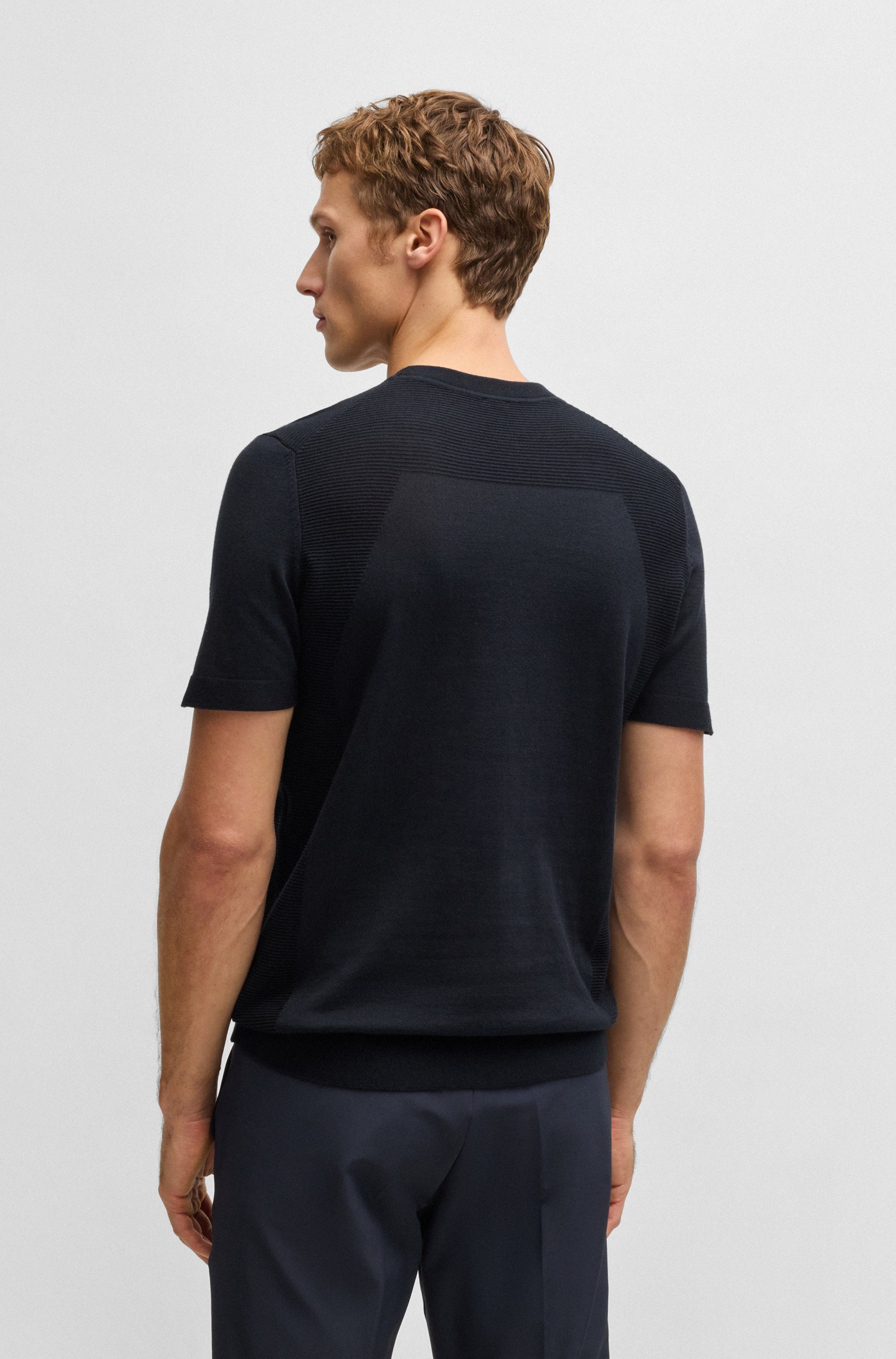 BOSS GREEN Rundhalspullover Momentum Lite T24 mit Strukturmix günstig online kaufen