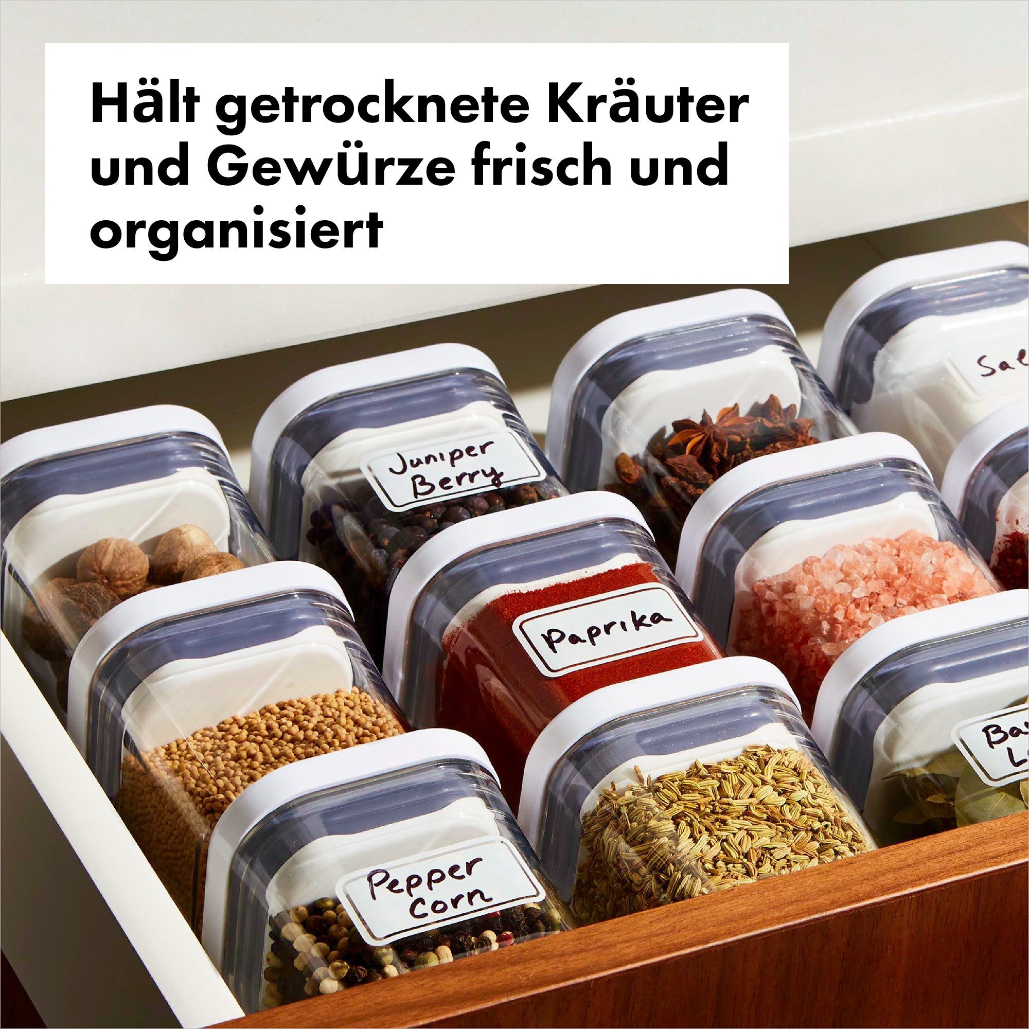 OXO Good Grips Aufbewahrungssystem OXO 4-Piece Mini POP Container Set, Kunststoff, (Set, 4-tlg), Langlebig, spülmaschinenfest und vielseitig einsetzbar