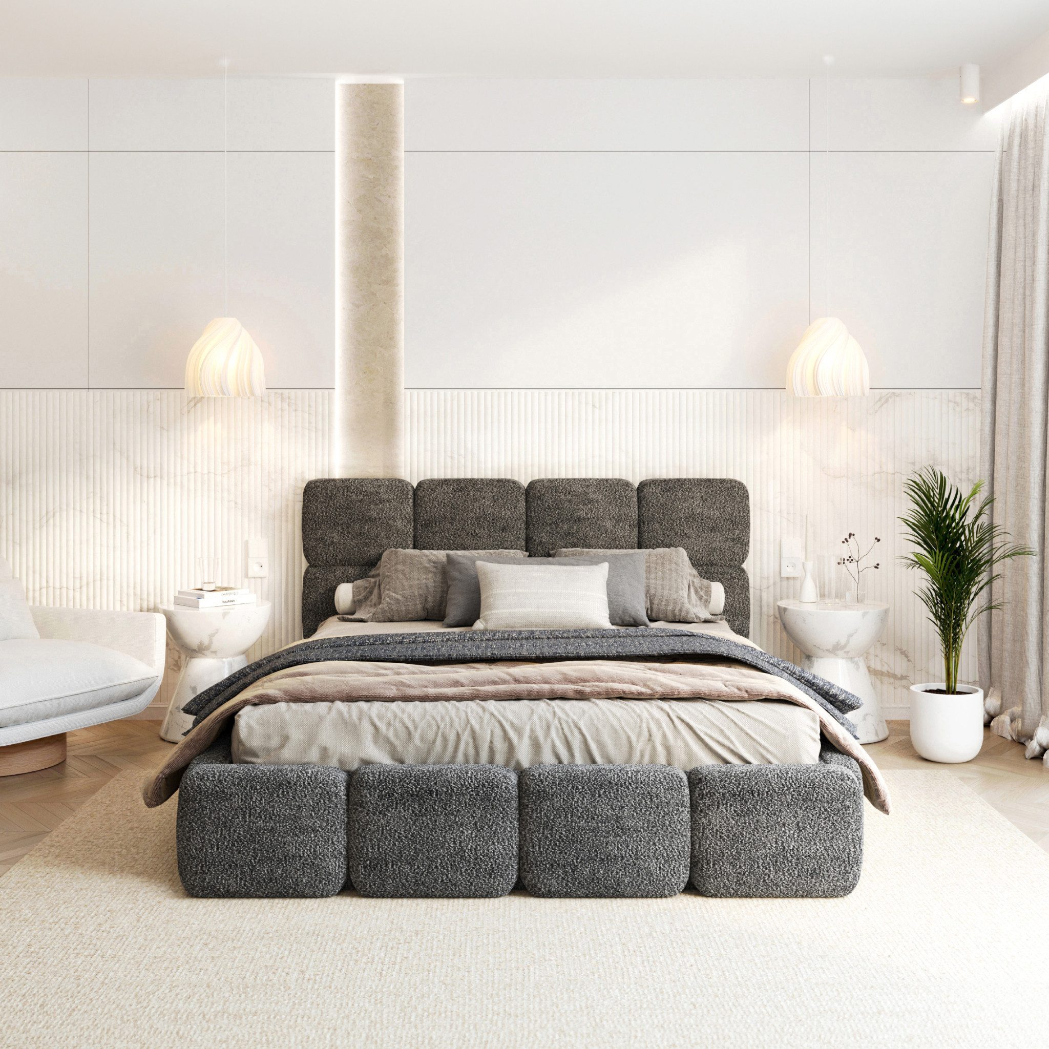 FDM Polsterbett CLOUDY Bettgestell Bett 140x200, günstig online kaufen