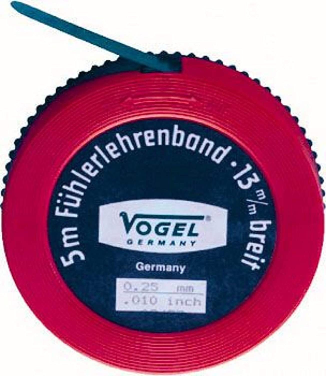 Germany 0,10 mm Fühlerlehre Messbereich Vogel m Federstahl Germany 5 Vogel Fühlerlehrenband
