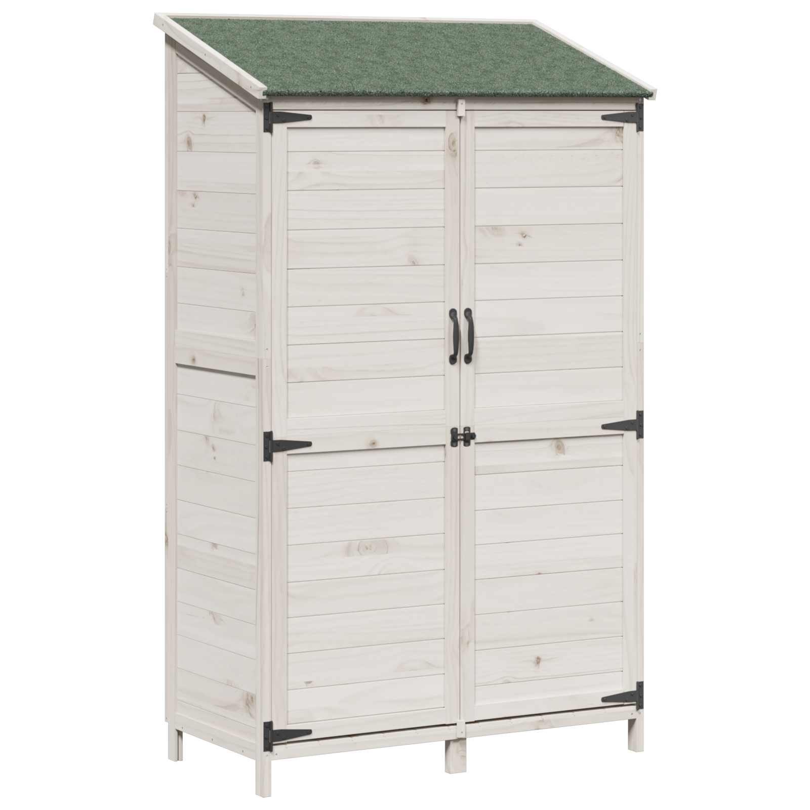 vidaXL Garten Shed Weiß 106,5 x 56 x 176 cm Holzwerkstoff