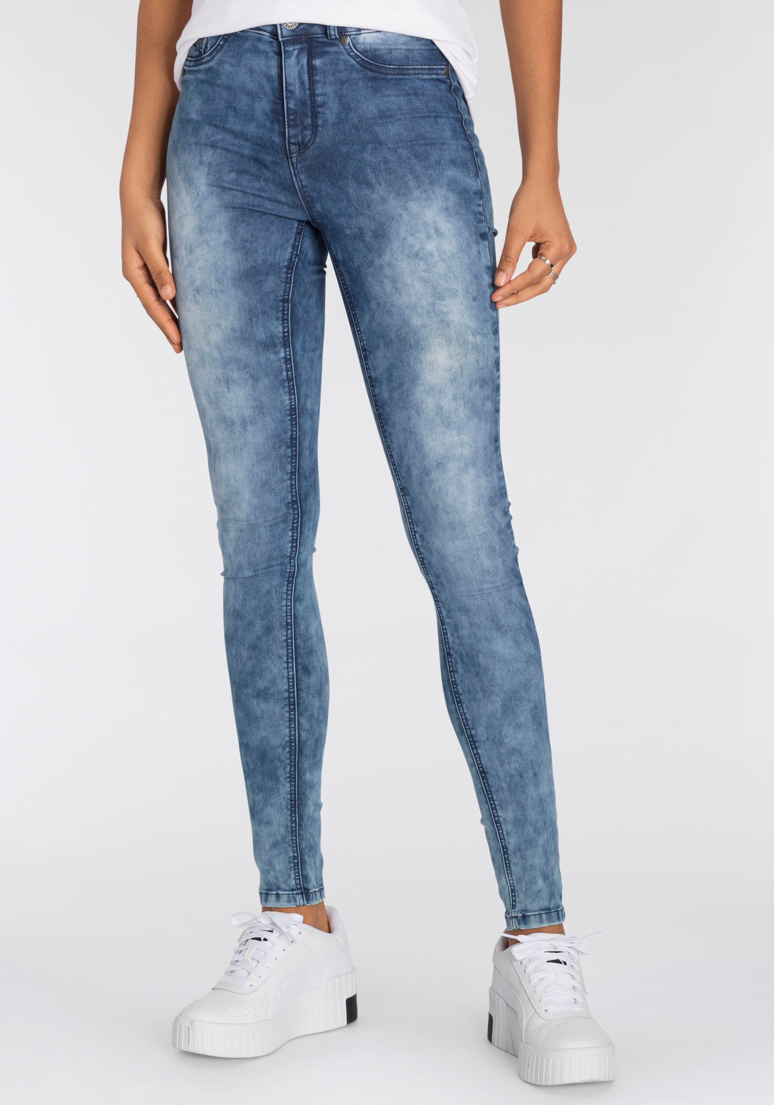 Arizona Skinny-fit-Jeans »Ultra Stretch moon washed« Moonwashed Jeans  online kaufen | OTTO