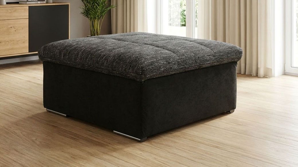 OTTO home Hocker Salltum 87 x 87 cm, formschön und stabil, pflegeleichter Bezuggstoff