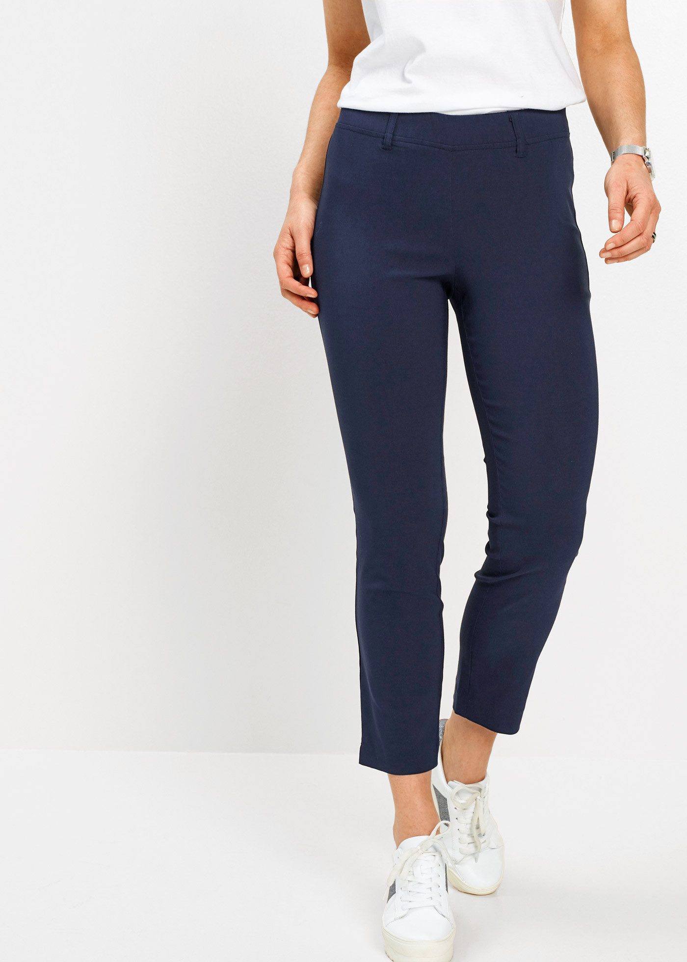 bonprix 7/8-Hose aus elastischem Materialmix mit Viskose, slim fit Passform