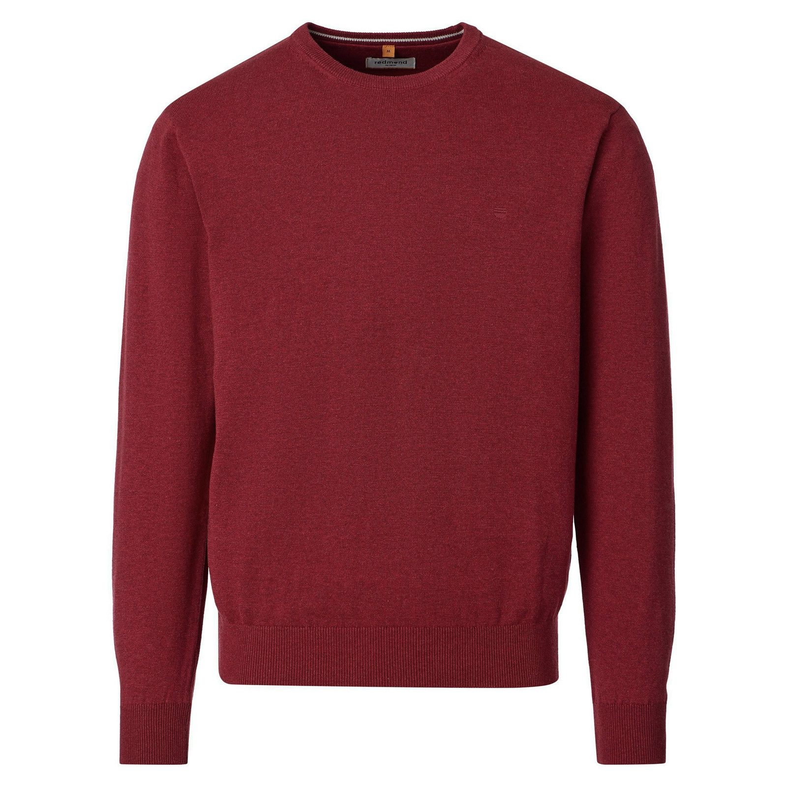 Redmond Rundhalspullover Redmond Pullover Übergrößen bordeaux melange