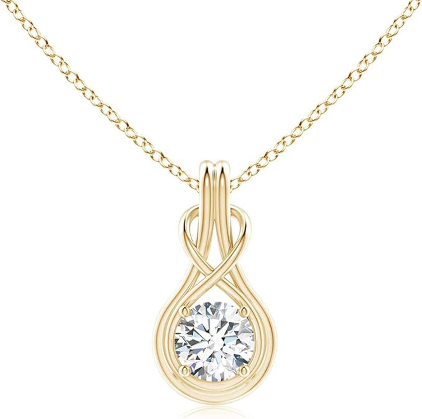 Jumpeak Kette mit Anhänger 1ct,Halskette damen,Diamond,halskette mädchen,Anhänger-Halskette, Liebes geschenk für sie,Geschenk ideen für frau,Geschenk schwester