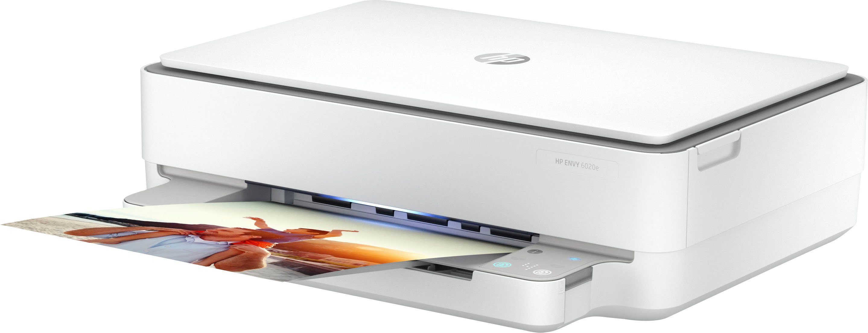 Instant HP Ink Multifunktionsdrucker, (Wi-Fi), color (WLAN AiO HP+ ENVY 6020e kompatibel) Printer 7ppm A4