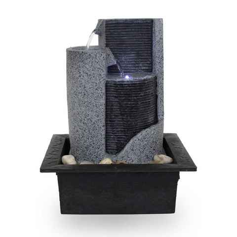Kiom Zimmerbrunnen Tischbrunnen FoParete mit Led 27,5 cm, 21 cm Breite