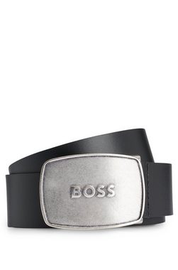 BOSS Ledergürtel Boss_Icon-EP_Sz40 mit auffälliger Logo-Schnalle aus Metall