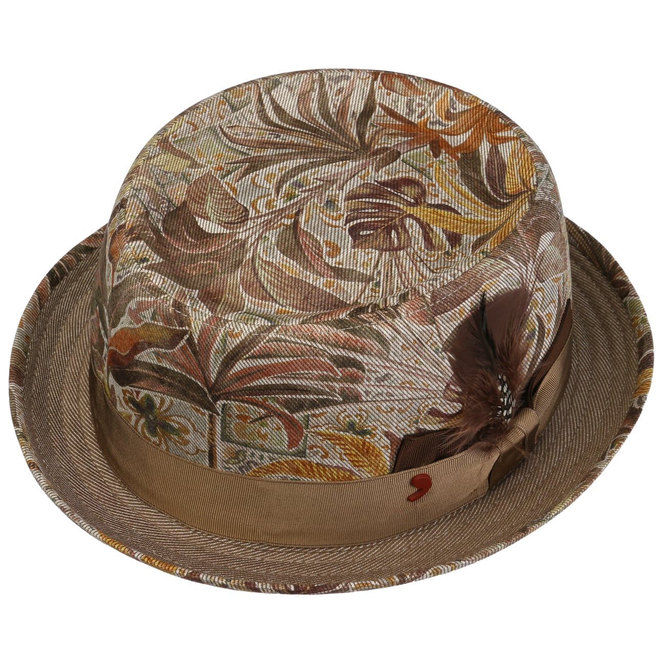 Alfonso D´Este Fedora (1-St) Porkpie mit Futter, Made in Italy