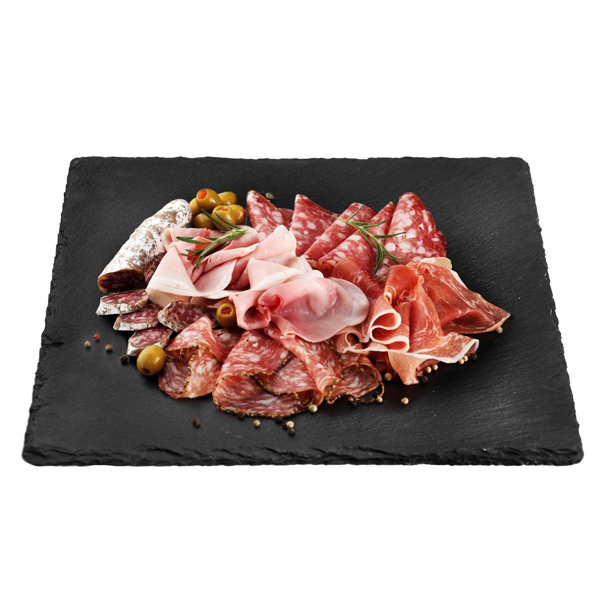 Sendez Servierplatte 2 Schieferplatte 45x30cm Servierplatte Untersetzer Käseplatte, 2-tlg., (2-tlg) – Bild 5 von 5