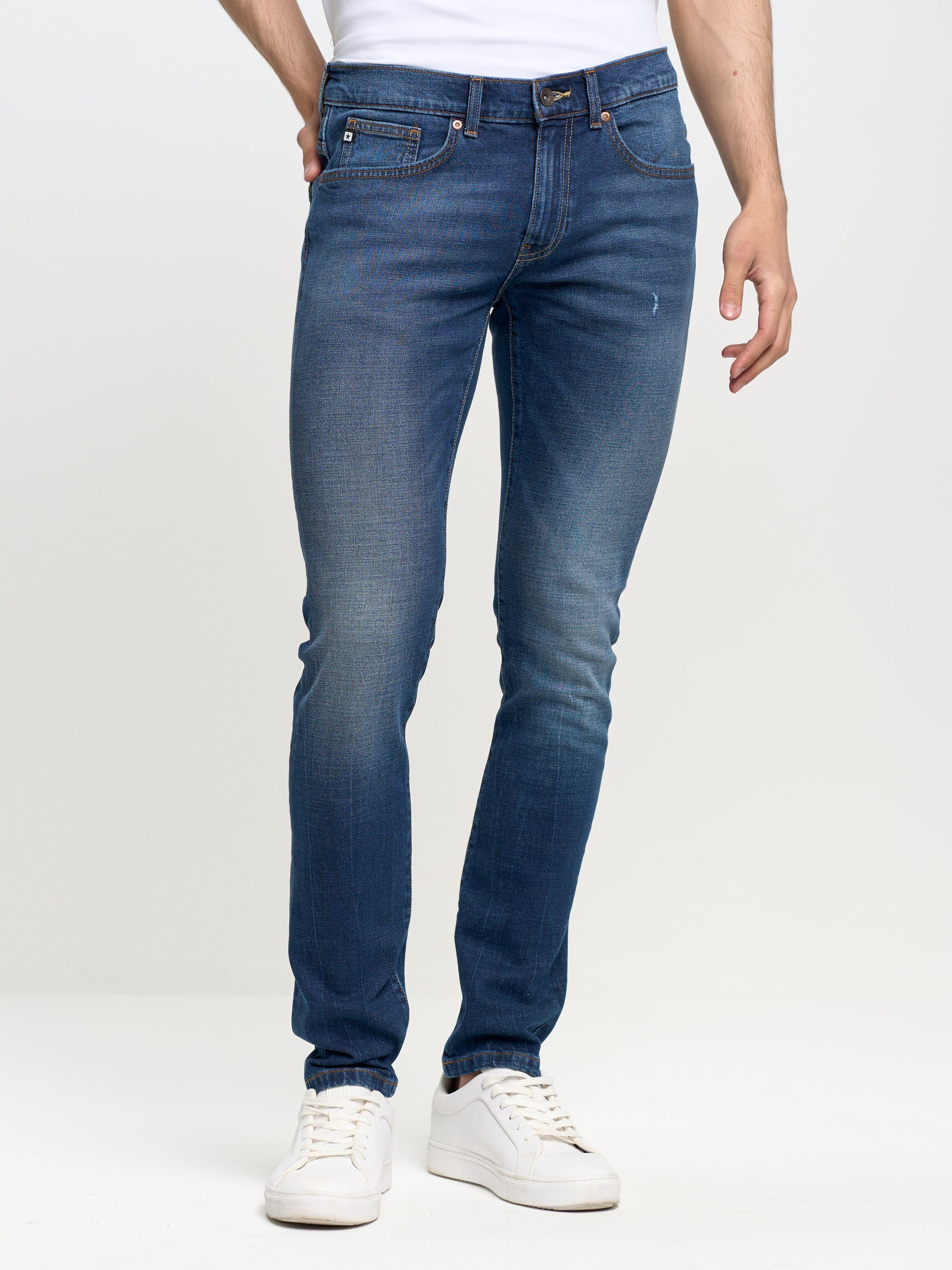 BIG STAR Skinny-fit-Jeans OWEN (1-tlg) blau