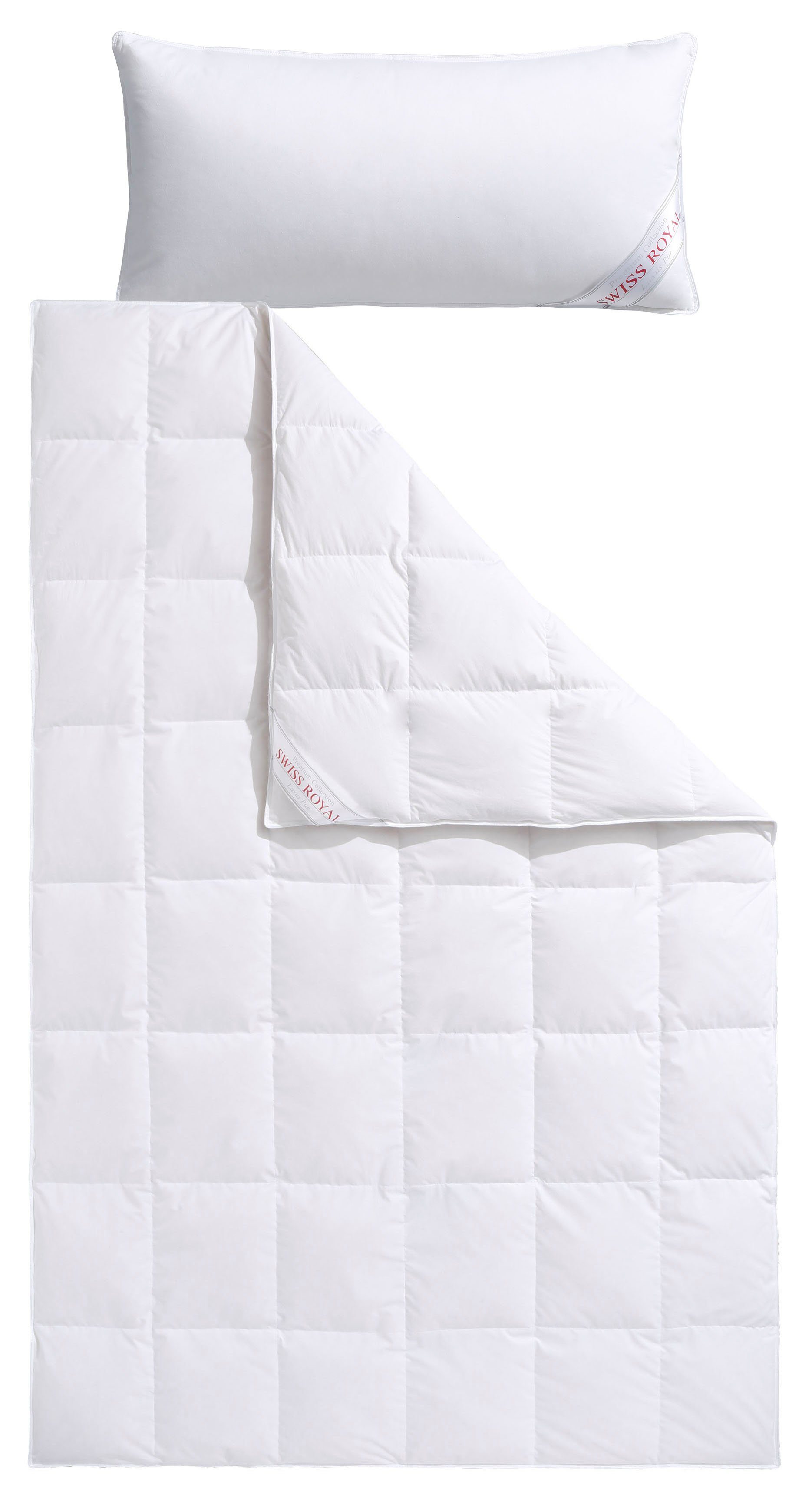 Haeussling Daunenbettdecke + Kopfkissen Swiss Royal, Füllung: 90% Daunen, 1 günstig online kaufen