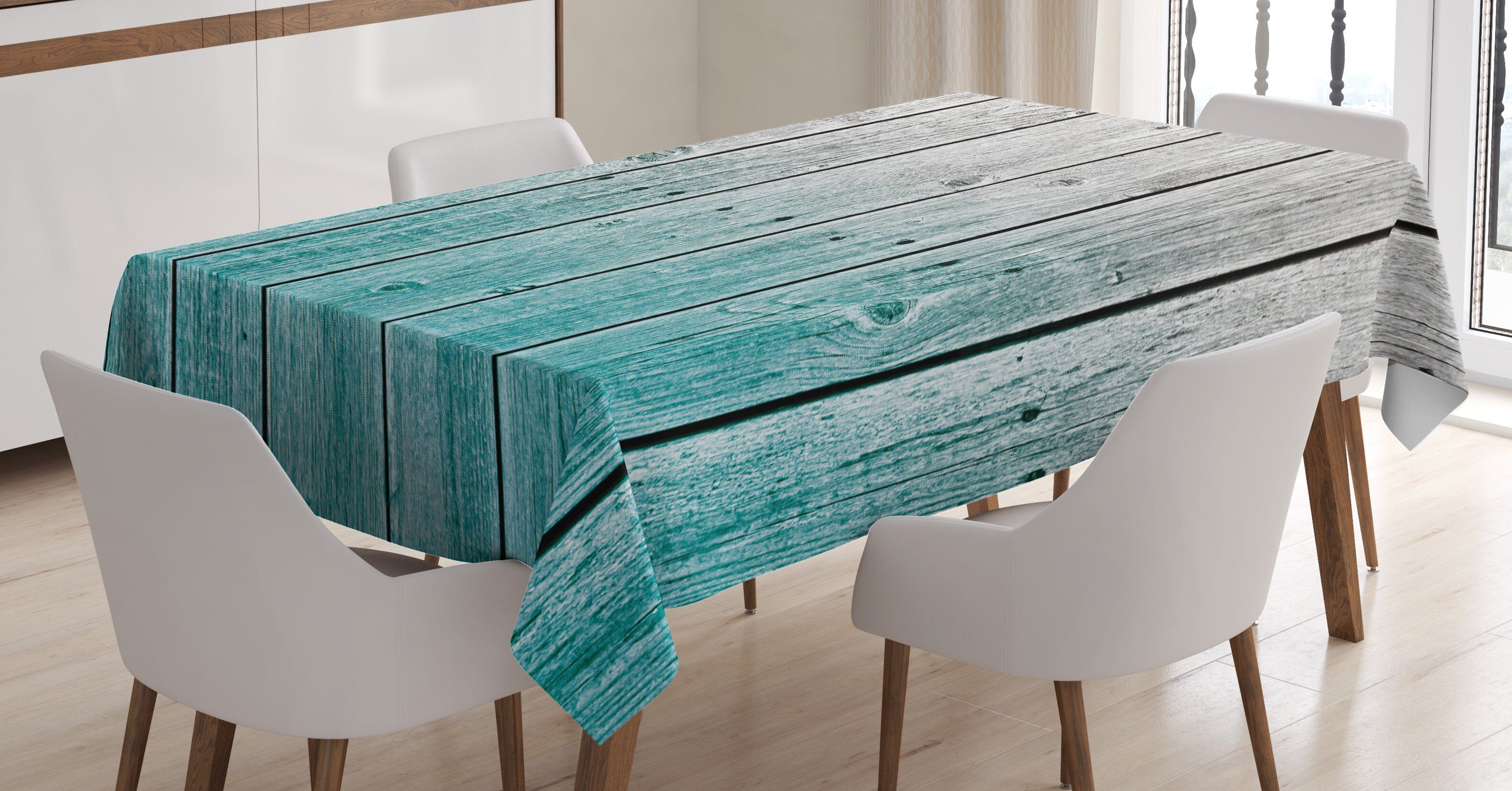Holzplatten Bereich Abakuhaus Klare Farbfest Digitale Rustikal Außen Tischdecke den Waschbar Farben, geeignet Für