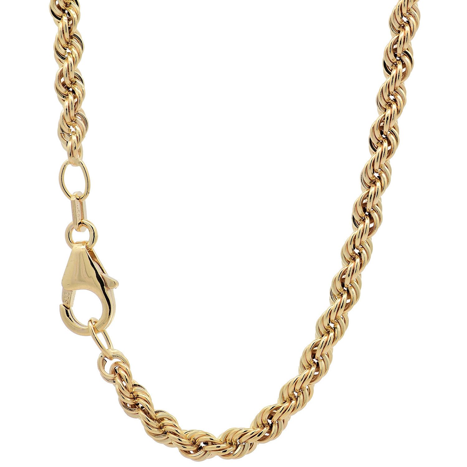 Goldkette Goldkette Kordelkette Länge 19 cm - Breite 3,3 mm - 585-14 Karat Gold