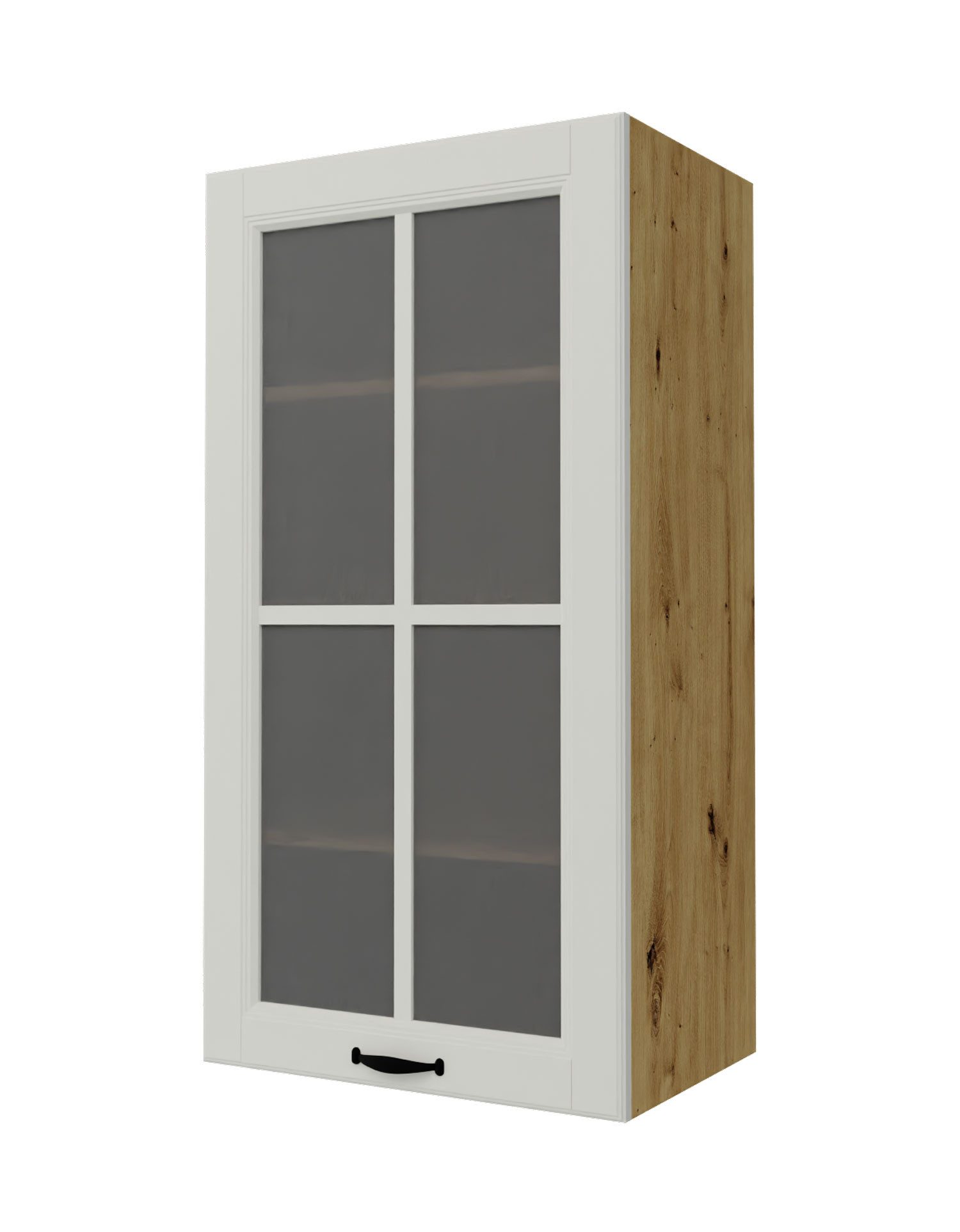 Feldmann-Wohnen Glashängeschrank Prato (Prato, 1-St., Unterschrank) 50x32,5x96cm lava - ICA® 0208 grigio azzurro cielo (PR-W4S/50)