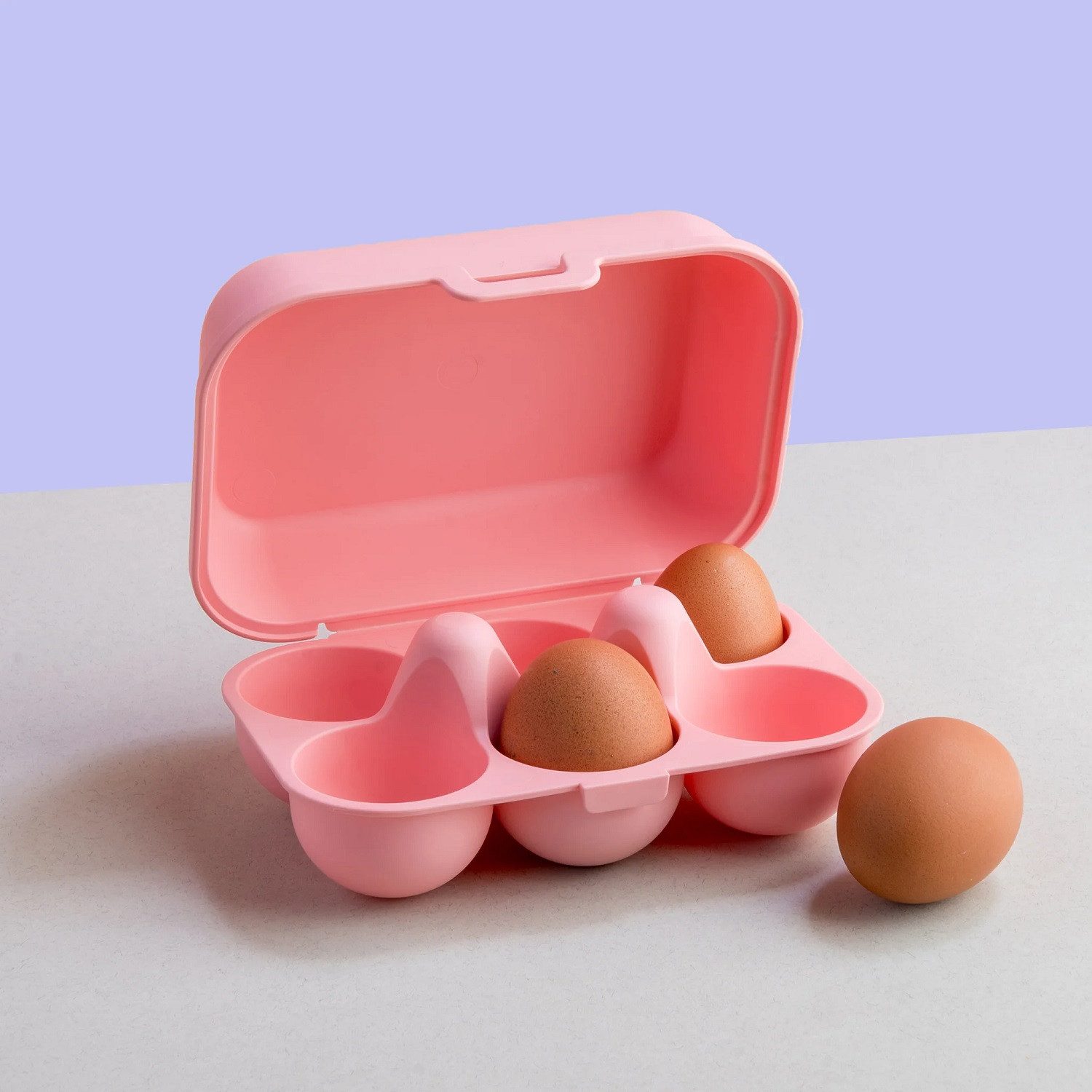 KOZIOL Eierkorb Eierbox Eggs To Go Mini, sweet pink, Kunststoff