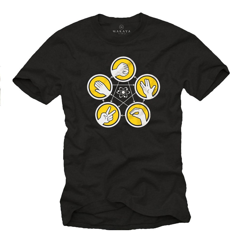 Print-Shirt Herren Männer Motiv Papier Scheere Nerd Geschenke S-XXXXXL