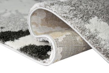 Teppich Teppich Wohnzimmerteppich abstraktes Muster grau creme, Carpetia, rechteckig, Höhe: 20 mm
