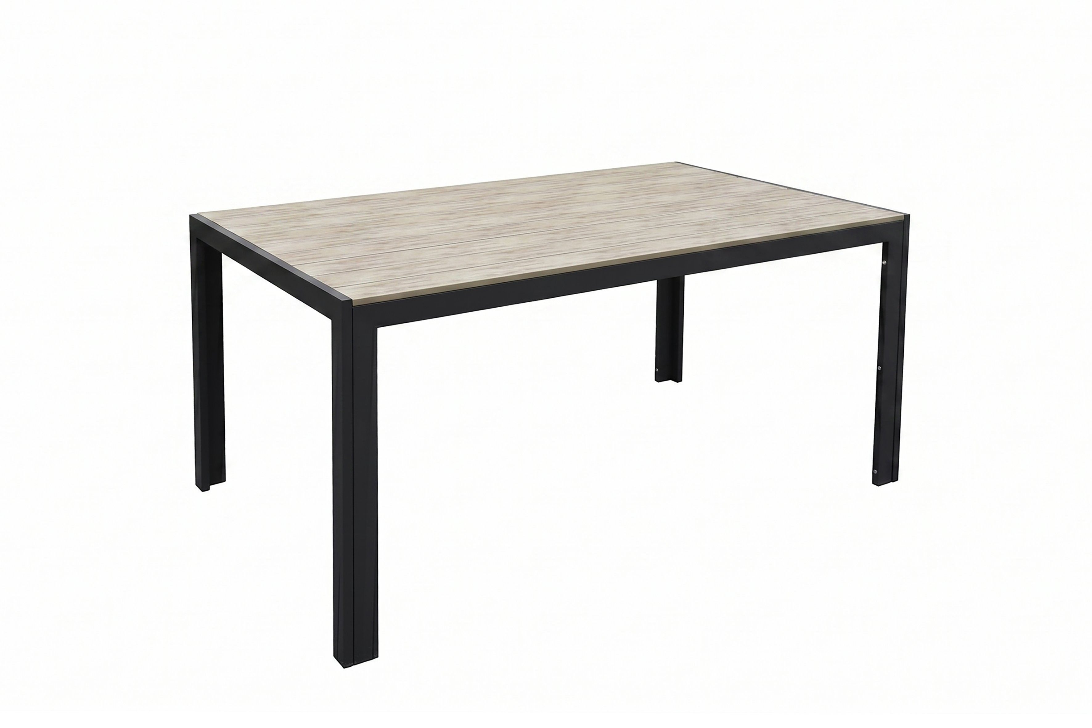 byLIVING Gartentisch Malta (Aluminium pulverbeschichtet, Kunststoff naturfarben), 150 x 90, H 74 cm
