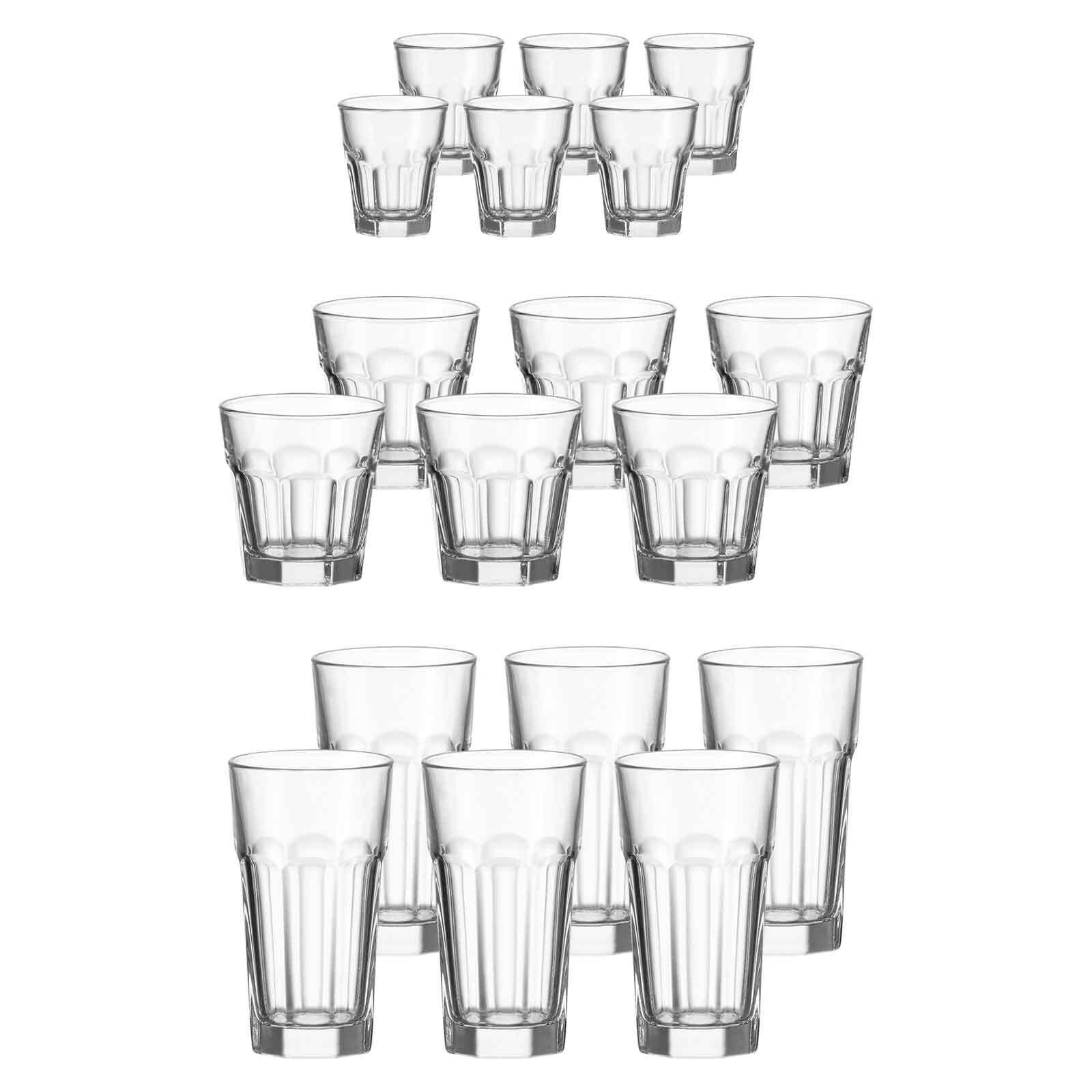 LEONARDO Gläser-Set Rock Bargläser 18er Set, Glas