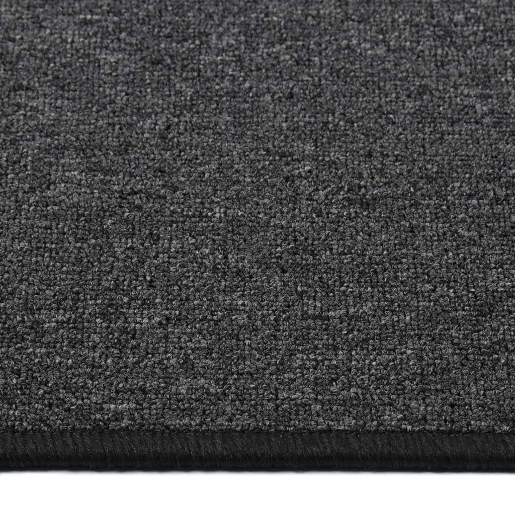 vidaXL Teppich Teppichläufer Anthrazit 50x200 cm, Rechteckig, Höhe: 0.3 mm – Bild 4 von 5