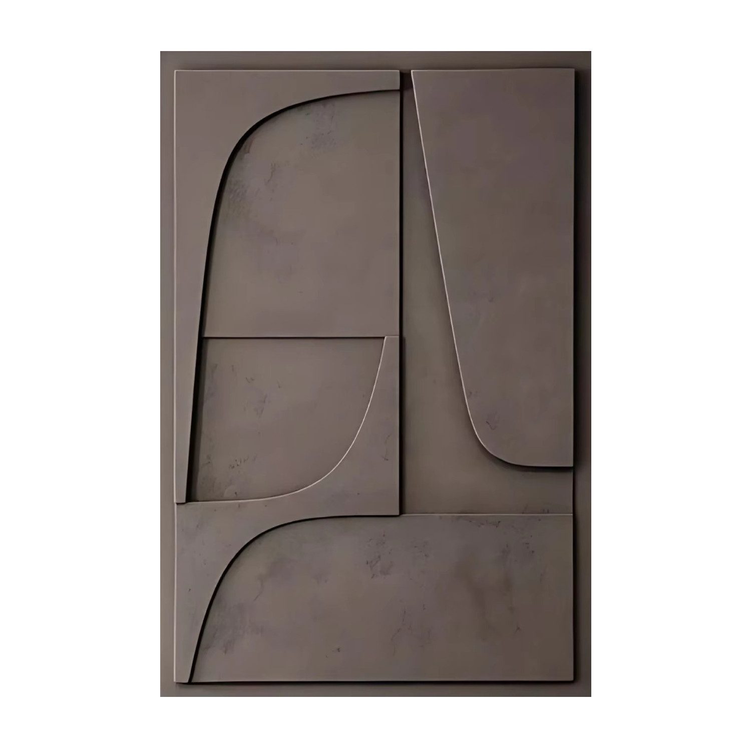 TPFLiving Kunstdruck OHNE RAHMEN, Nordic Art - Geometrische Formen und Strukturen in 3D Wirkung - (Leinwandbild XXL), Farben: Farben: Beige, grau, schwarz - Größe: 80x120cm