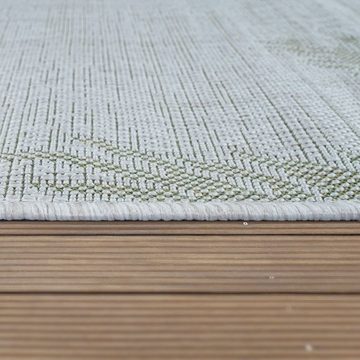 Teppich Kuba 126, Paco Home, rechteckig, Höhe: 4 mm, Flachgewebe, Motiv Blätter, In- und Outdoor geeignet, Wohnzimmer