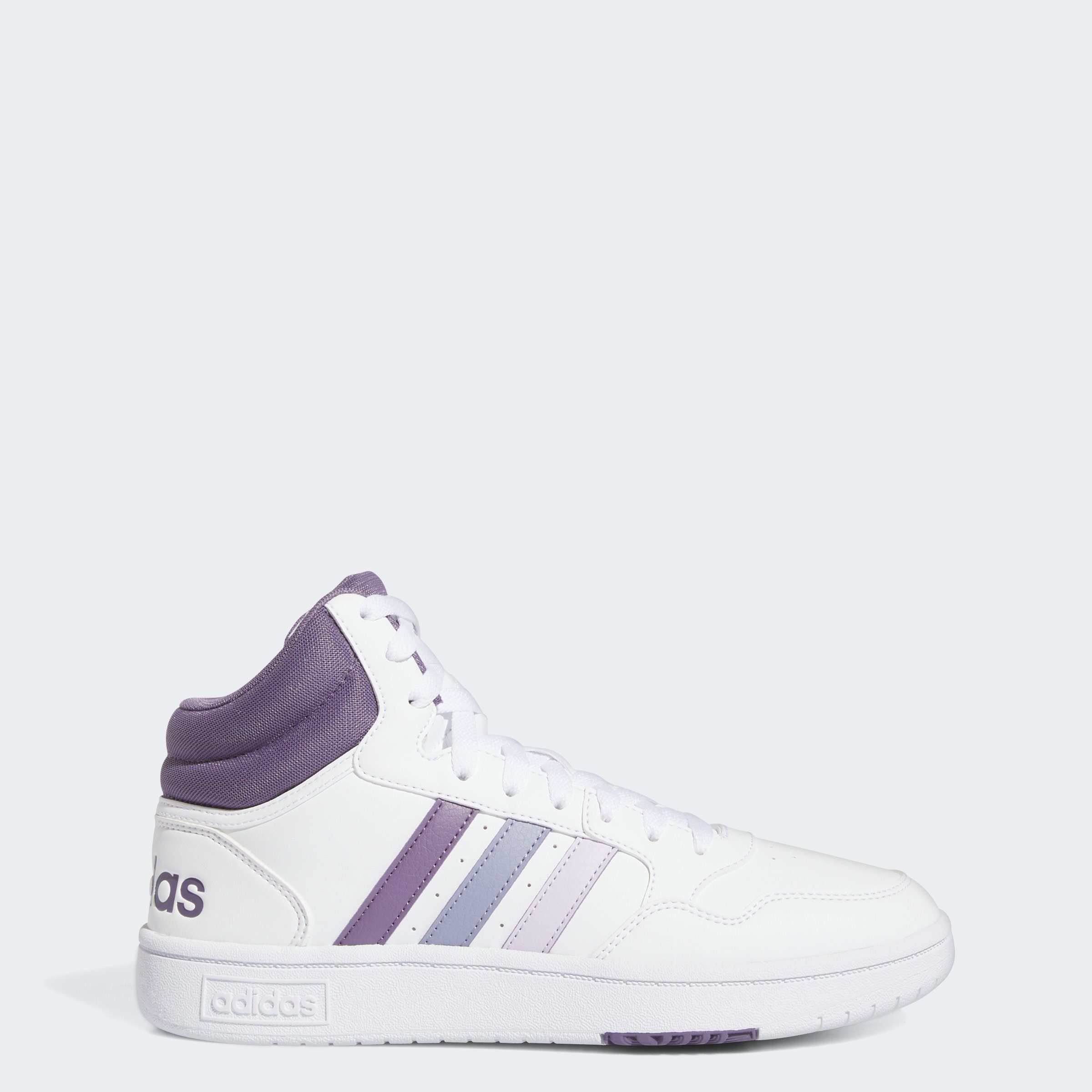 adidas Sportswear HOOPS 3.0 Dawn Silver / Silver / MID Cloud Sneaker White Violet