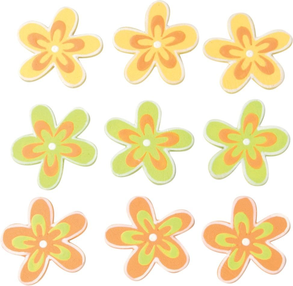 Thumbnail - Glorex Streudeko Glorex Streuteile Blumen 9 Stück, gelb