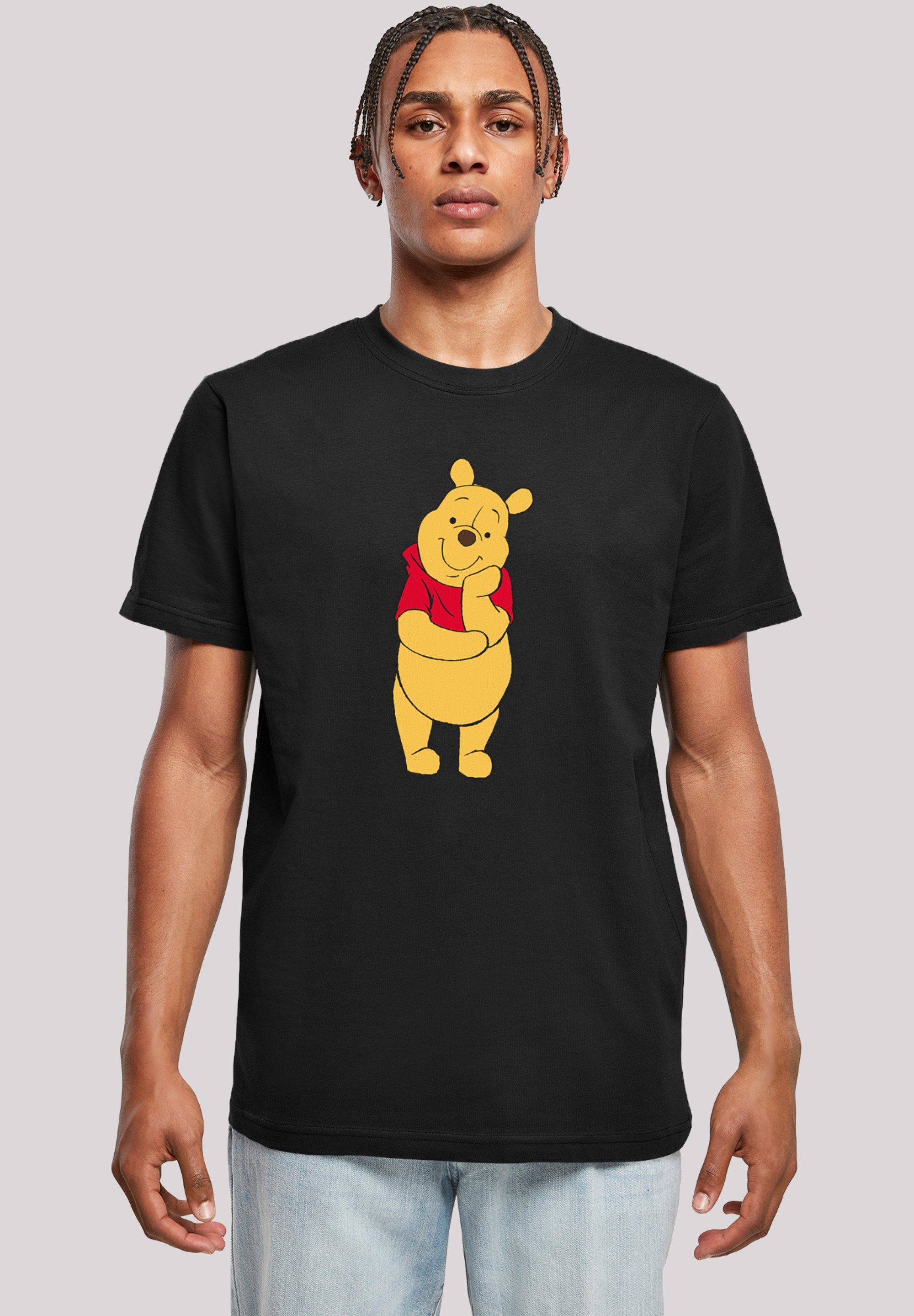 F4NT4STIC T-Shirt Disney Winnie Classic Pooh schwarz The Merch,Regular-Fit,Basic,Bedruckt Herren,Premium