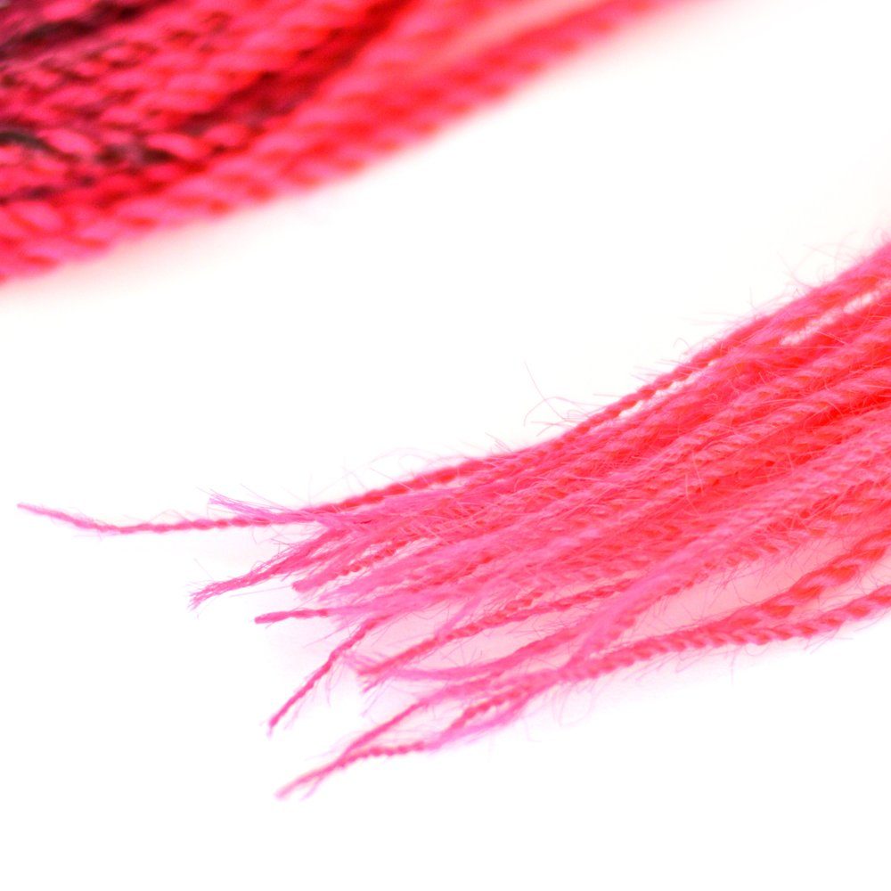 MyBraids YOUR BRAIDS! Kunsthaar-Extension Senegalese Zöpfe 1-SY Twist Schwarz-Pink Pack Crochet Braids 3er Ombre