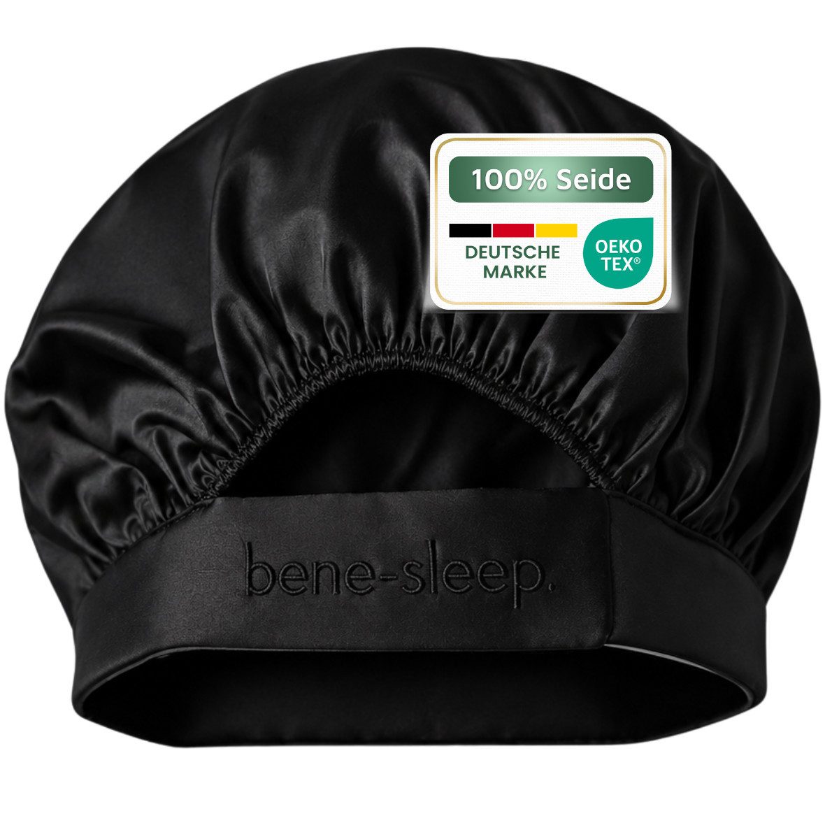 bene-sleep. Duschhaube bene-sleep Seidenbonnet Maulbeerseide, größenverstellbar, wendbar, 100 % reine Maulbeerseide, 22 Momme, größenverstellbar