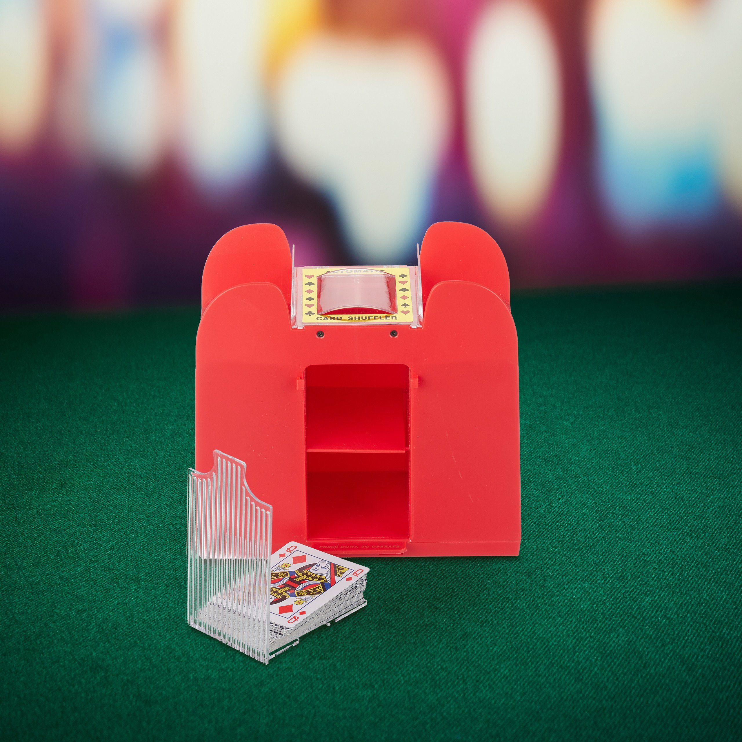 relaxdays Spiel Automatische Kartenmischmaschine 6 Decks, Gesellschaftsspiel