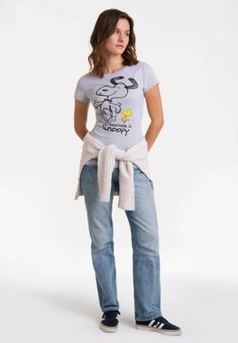 LOGOSHIRT T-Shirt Snoopy & Woodstock Happiness Print