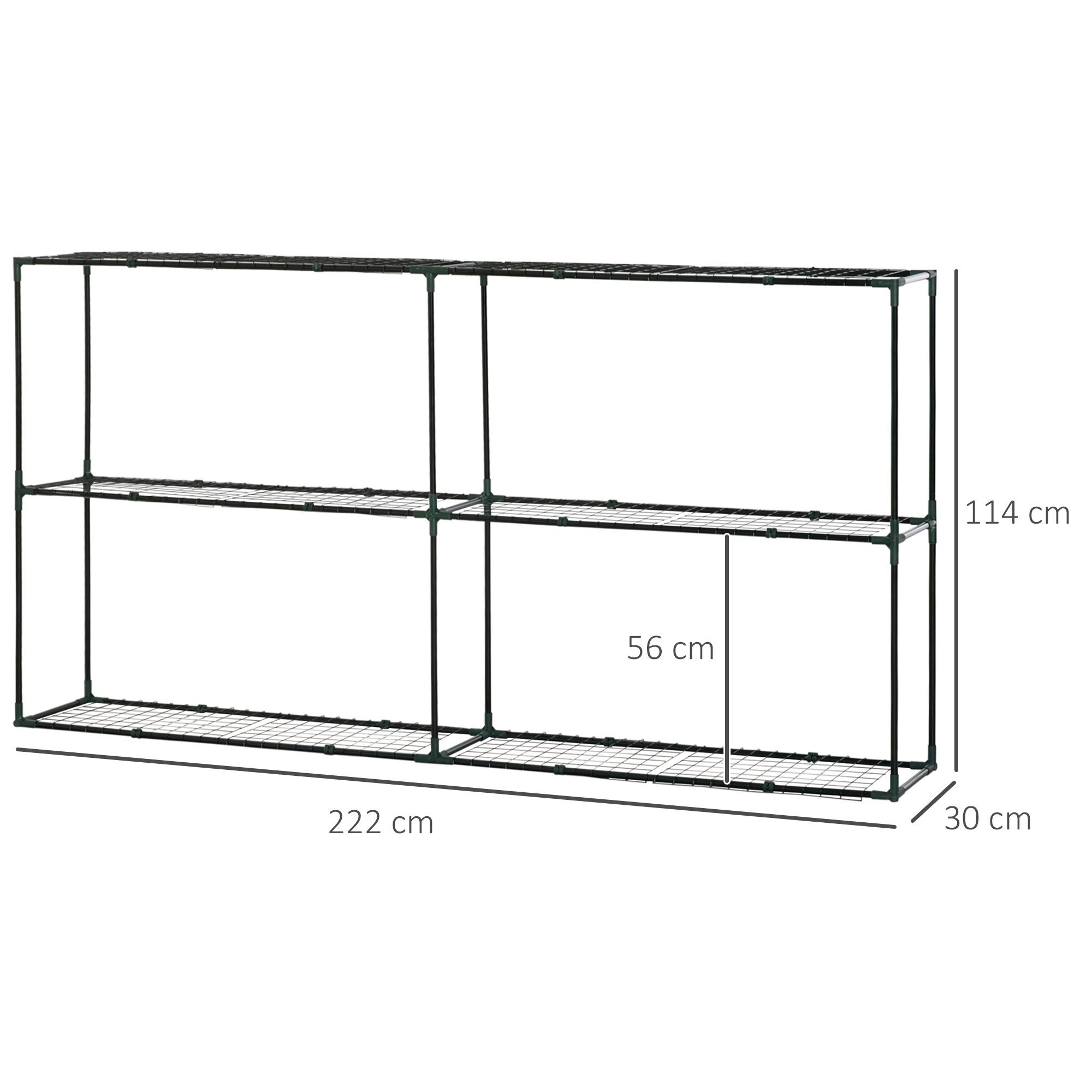 St., (Blumentreppe, Pflanzentreppe BxLxH: x 114 1 Outsunny x 30 Pflanzenständer 222 Blumenregal), cm