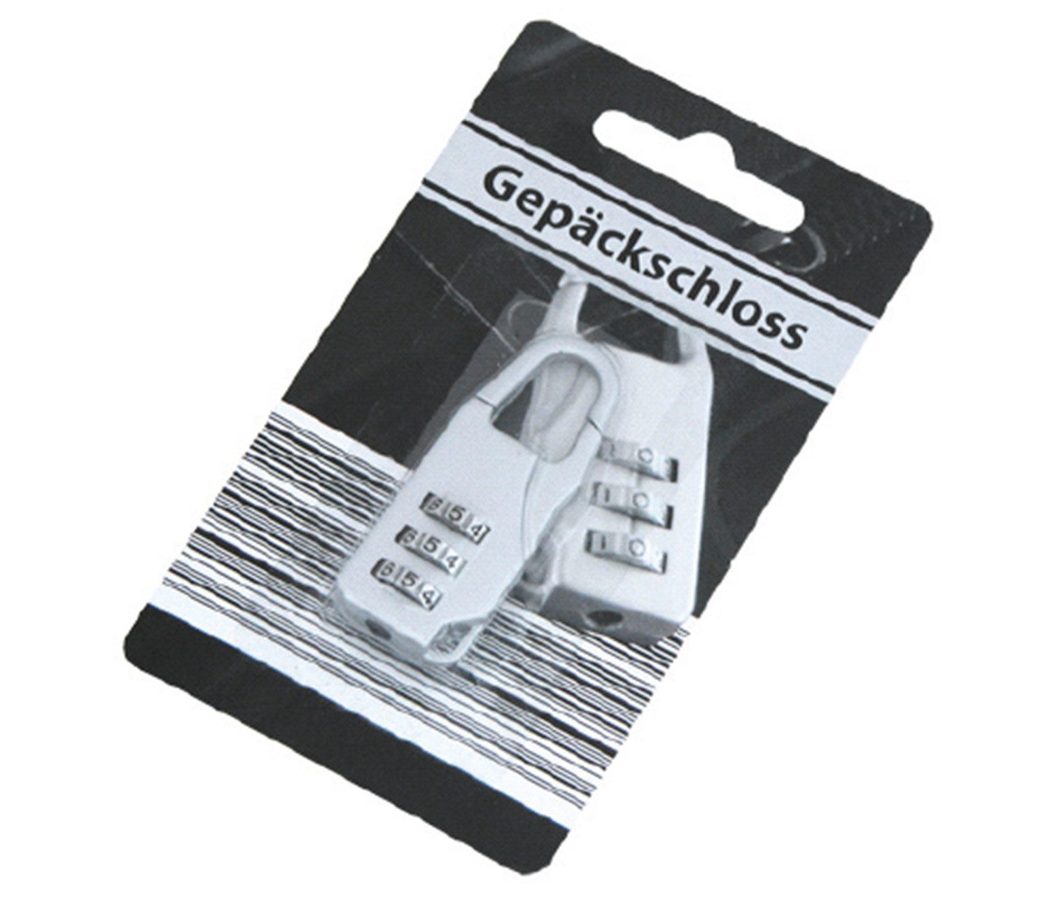 Zahlenbügelschloss Gepäckschloss Zahlenschloss Schwarz 1 Stück (Stück, 1-tlg., Zahlenschloss), Gepäckschloss Kofferschloss TSA Schloss Zahlenschloss Reiseschloss